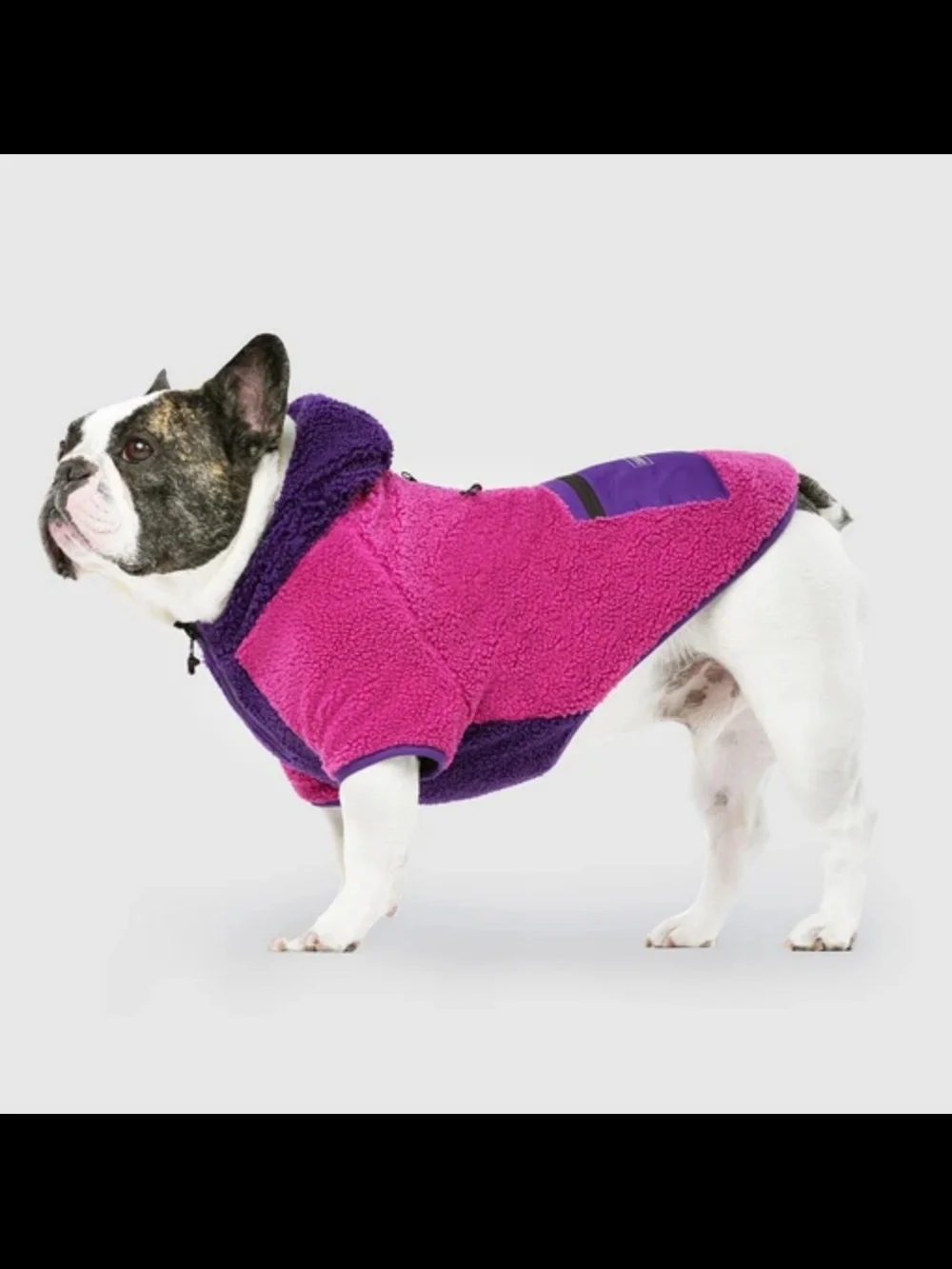 Soft Fleece Dog Hoodie in Pink and Purple - Cozy Pet Jacket